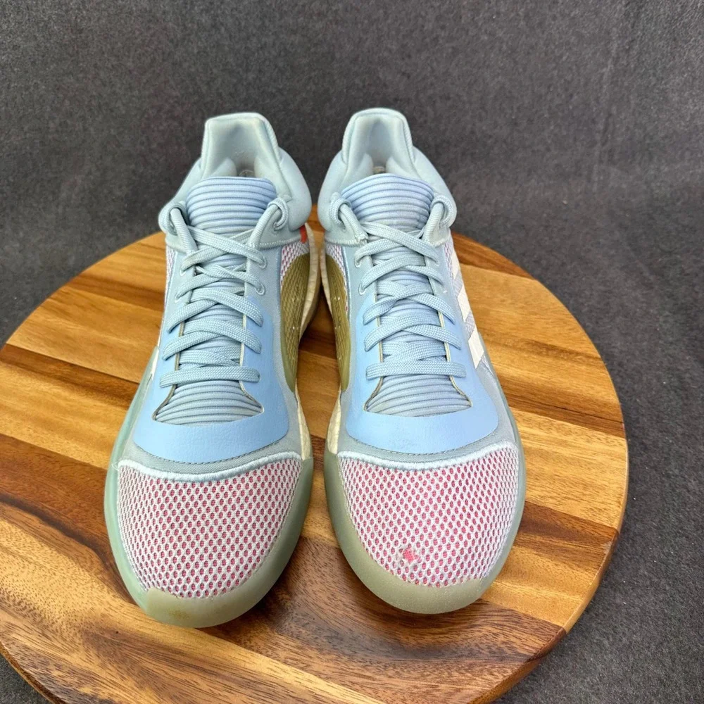 Adidas Marquee Boost Low Glow Blue Mens 13 Baby Blue Orange White Basketball